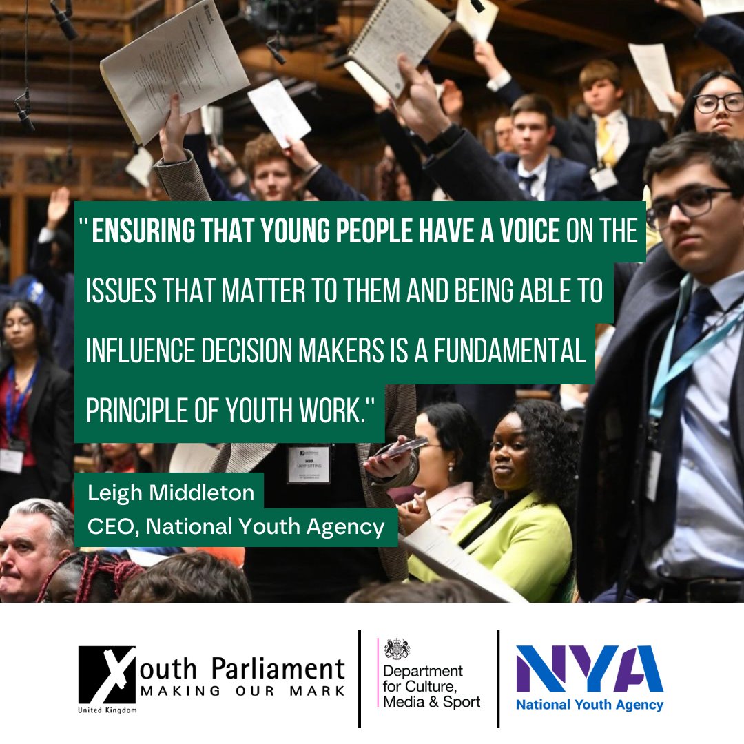 We are pleased to announce that young people across the UK will continue to have their say on the issues that matter most to them, following the announcement that the Government has appointed the NYA as the new body to run the UK Youth Parliament (UKYP) for 2024/25.

➡️Learn more