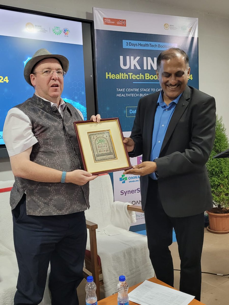 DHC @Andrew007Uk is getting felicitated and speaking at the UK-India Health Tech Boot Camp at KIIT TBI Bhubaneswar.