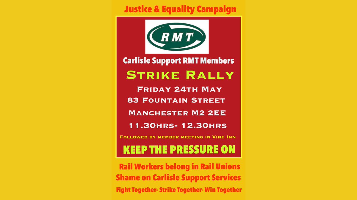 ⚖️ Justice for Carlisle Support Workers Two important events this Friday in our fight for justice and equality for outsourced, zero-hour Carlisle Support Services workers Please share and support
