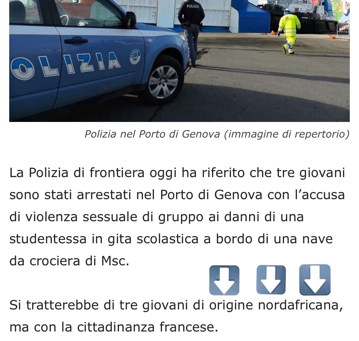 Come volevasi dimostrare, gli stupratori della ragazza a #Genova sono 3 africani (più un minorenne sempre africano) in possesso di un pezzo di carta che dice che sono francesi. 

Quasi nessuno dei “grandi” giornali ha specificato che erano di origine africana, ma hanno scritto a