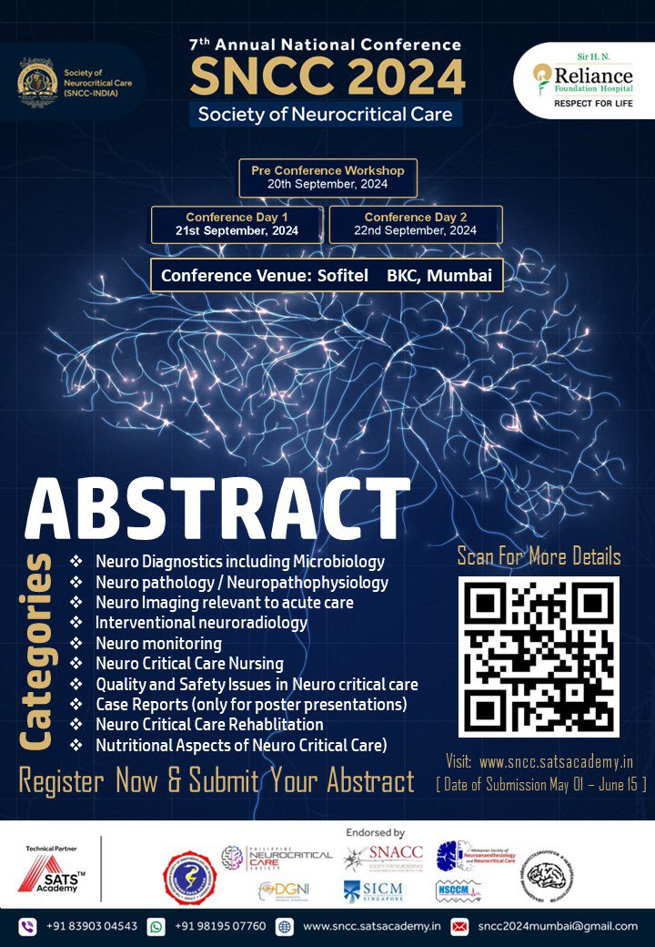 SNCC (@sncc_india) on Twitter photo βοΈAbstract submissions now openπ<a href="/HemanshuP26/">Hemanshu Prabhakar</a> <a href="/VasudhaSinghal/">Vasudha</a> <a href="/InduKapoor07/">Indu Kapoor</a> <a href="/Anki_979/">ANKUR LUTHRA</a> <a href="/Pratheemadr/">Pratheema Ramachandran</a> <a href="/neurocritical/">Neurocritical Care Society</a> <a href="/naccsuk/">π½π°π²π²π
</a> <a href="/SNACCNeuro/">SNACC</a> #SNCC2024 βοΈAbstract submissions now openπ<a href="/HemanshuP26/">Hemanshu Prabhakar</a> <a href="/VasudhaSinghal/">Vasudha</a> <a href="/InduKapoor07/">Indu Kapoor</a> <a href="/Anki_979/">ANKUR LUTHRA</a> <a href="/Pratheemadr/">Pratheema Ramachandran</a> <a href="/neurocritical/">Neurocritical Care Society</a> <a href="/naccsuk/">π½π°π²π²π
</a> <a href="/SNACCNeuro/">SNACC</a> #SNCC2024
