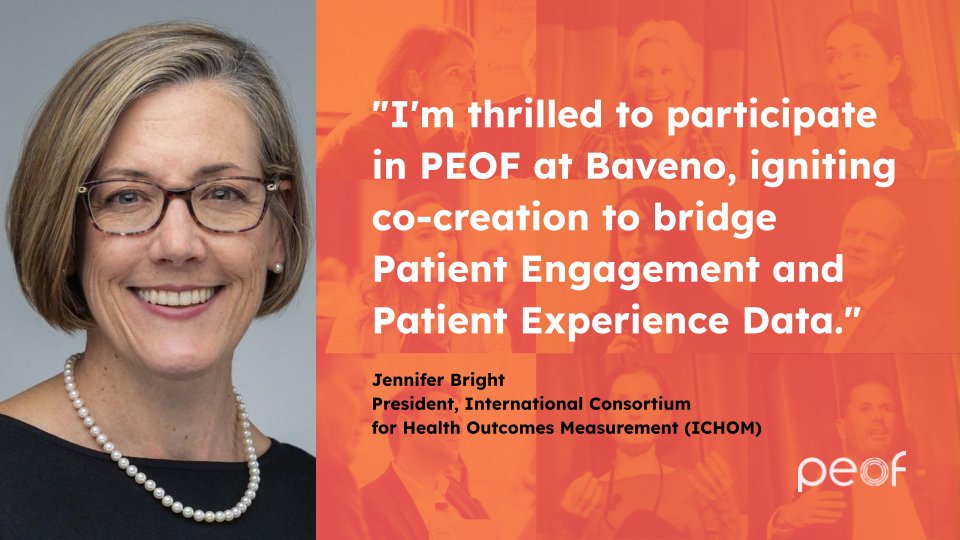 With only 1 day left until the Patient Engagement Open Forum (PEOF) 2024 begins, we are excited to participate in this year's event. Don't miss ICHOM's President, Jennifer Bright, speaking on 23 May. Check out the full agenda here: ow.ly/LrlM50RMUl6 #PEOF #ICHOM