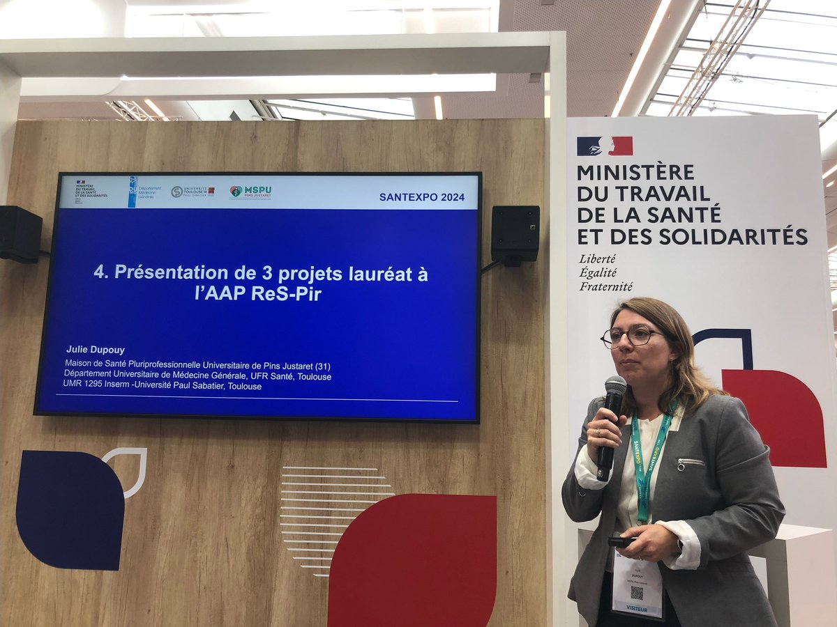 gircisoho's tweet photo. #Santexpo24 Présentation à 4 voix sur la Recherche en Soins Primaires sur le stand @Sante_Gouv
Intervenants :
L.DaCruz, Teddy Leguiller, B.Mezerette &amp; Pr @JulieDupouy https://t.co/HWbkmuMy61