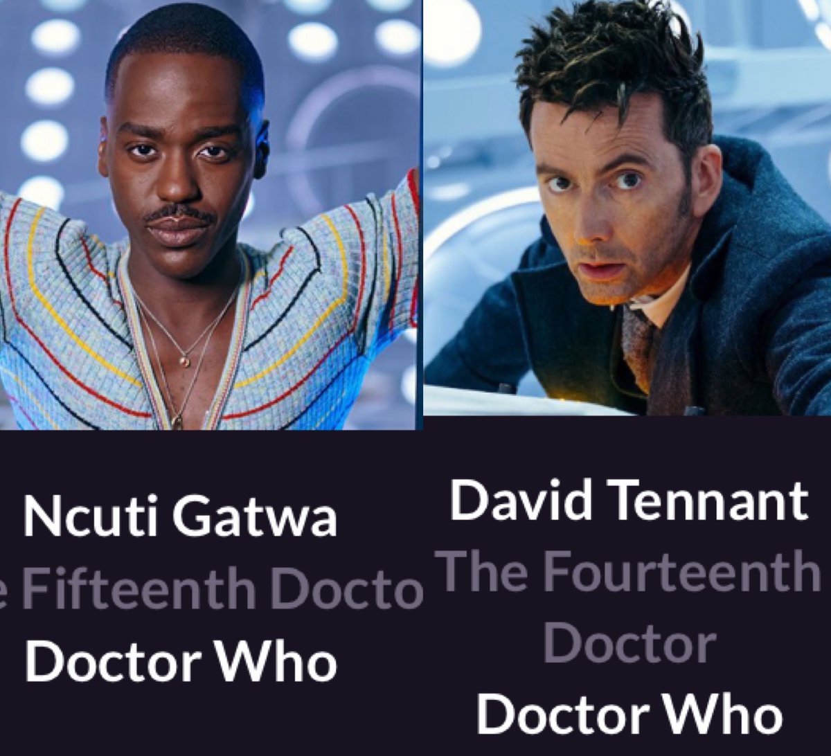 David Tennant and Ncuti Gatwa are both nominated for the NTA awards for the best drama performance category ! 

#DoctorWho