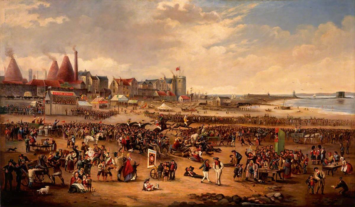 As we enter Gala Day season, community celebrations have been going on for centuries #Leith Races William Thomas Reed (1845–1881), City Art Centre. Just take a look at the detail in this, you can just imagine the sounds and smells. #scottishart #Edinburgh