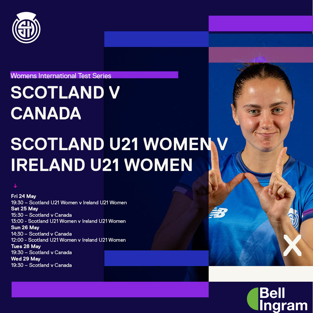 Scotland women are in action at the Glasgow National Hockey Centre this weekend!🏴󠁧󠁢󠁳󠁣󠁴󠁿

The senior women's national team plays Canada while the U21s take on Ireland in Glasgow. 💙

Tickets available here 👇scottishhockey.seetickets.com/event/scotland…