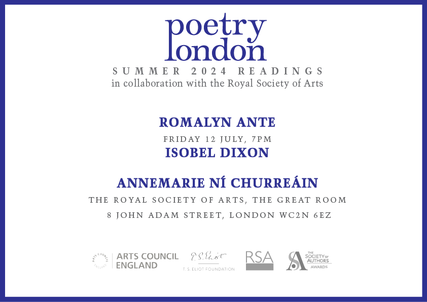 Really proud to have a first Poetry London launch at @theRSAorg now arranged for July. We have some wonderful poets lined up to read. It would be really nice to see you there. designmynight.com/london/event-s…