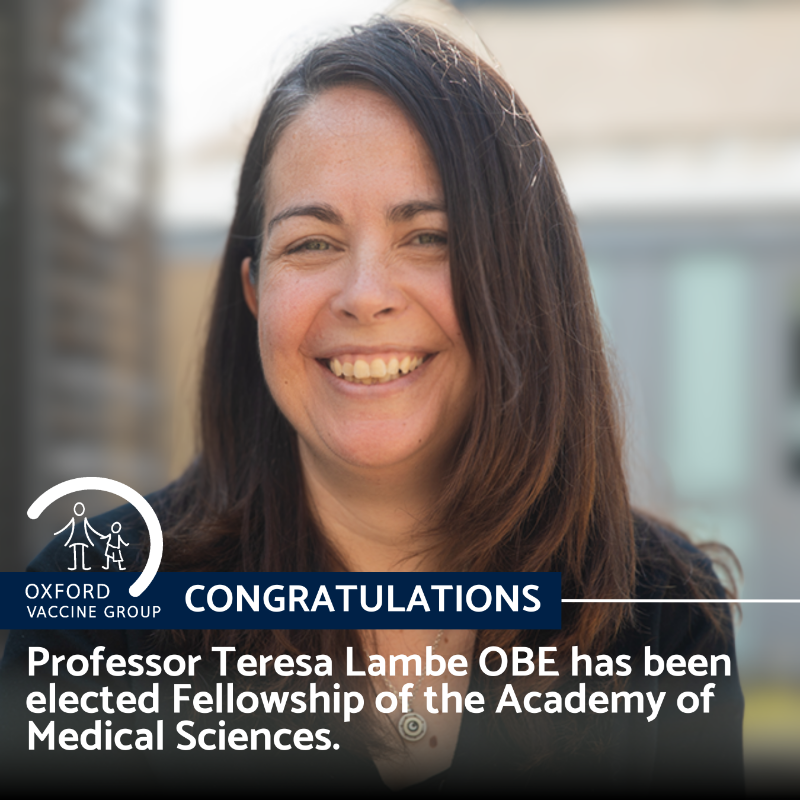 OxfordVacGroup's tweet photo. We're thrilled to announce that Prof. Teresa Lambe OBE has been elected to the Fellowship of the Academy of Medical Sciences! 🏅

Join us in celebrating  the powerful impact of Prof Lambe's work on global health! 🌍👏

@UniofOxford | @OxPaediatrics