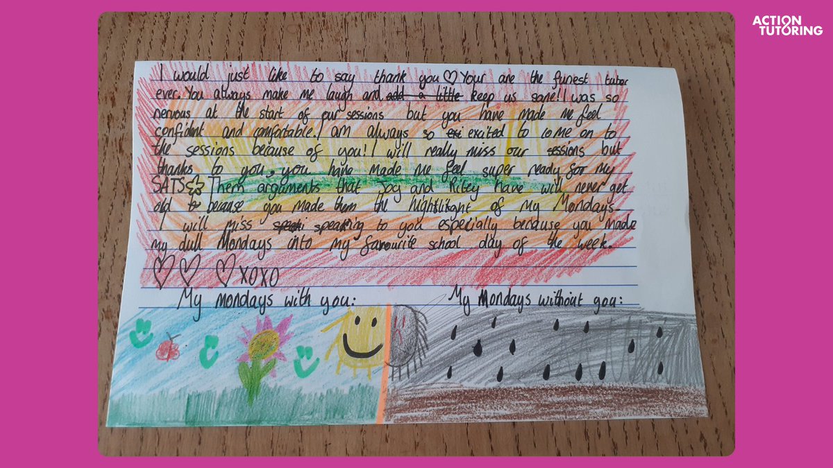 'You made my dull Mondays into my favourite school day of the week' 🌈 From, budding artist at a London primary school 🖌️ #volunteer #tutor #sats