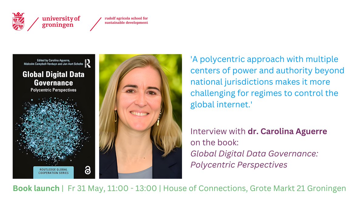 🎙️We had the privilege to interview Dr. Caroline Aguerre (Universidad Católica del Uruguay) on 'Global Digital Data Governance: Polycentric Perspectives.' 📗The book launch is on 31 May with dr. @MalcolmCV and prof. dr. Jan Aart Scholte. ▶️tinyurl.com/4hpbvaef