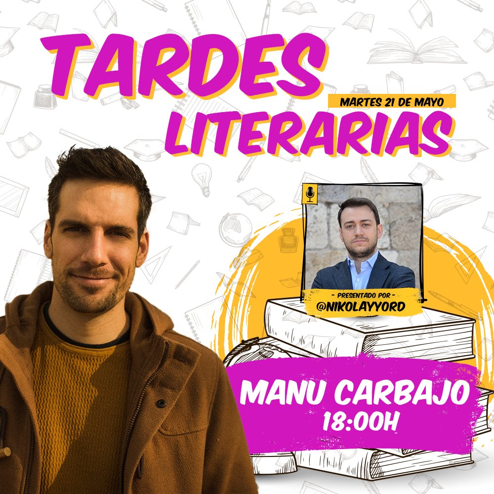 Segunda semana de las #TardesLiterarias.

Hoy, a partir de las 18:00h., tendremos la oportunidad de charlar sobre libros y literatura con el gran <a href="/Karbajo/">Manu Carbajo</a>, en directo y en Instagram. 

¡No os lo podéis perder!

👉 instagram.com/leerhacecrecer