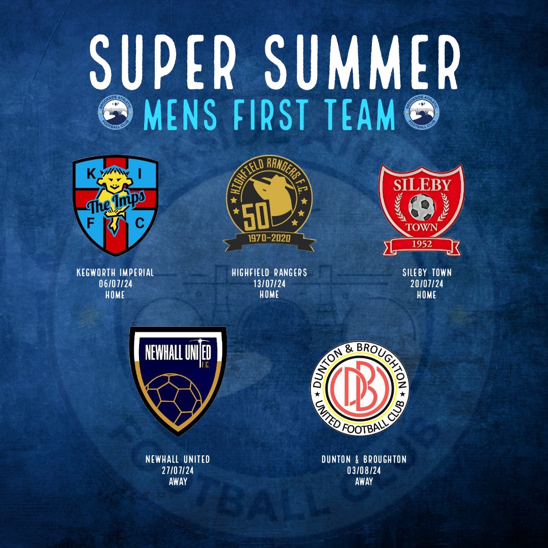 brookside_club's tweet photo. Super summer series π
Introducing our mens first team pre season to prepare us for life in the Leicestershire senior league
@KegworthImps @RangersSeniors
@_STFC @NewhallUtdFC @dbufc
#UpTheBrookside #systonasone ππ€π https://t.co/6xQhPLzBsB