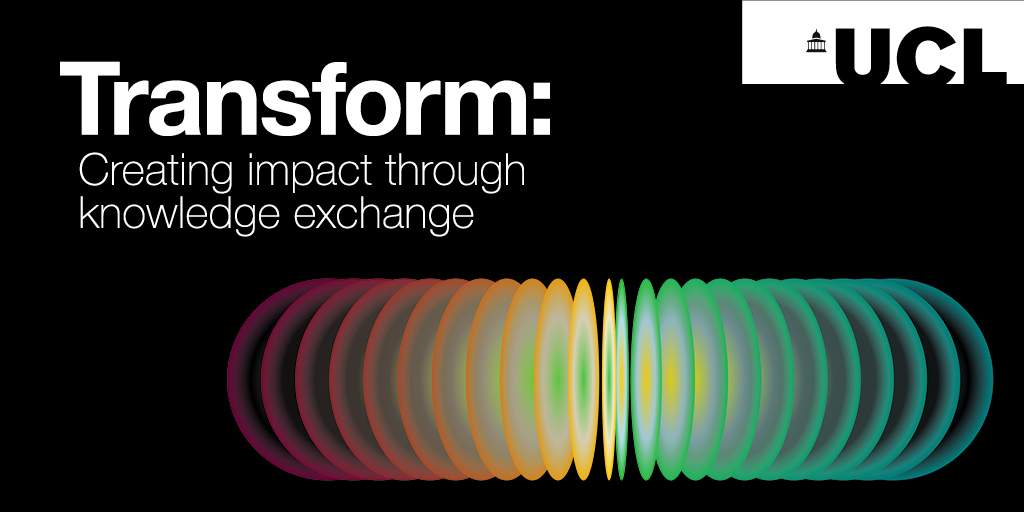 Calling @ucl staff! Discover how knowledge exchange can benefit your work, society and the economy. Transform is launching with events from 10 to 13 June. There will also be a library of digital resources available. Learn more: bit.ly/3ypaSkM #UCLTransform