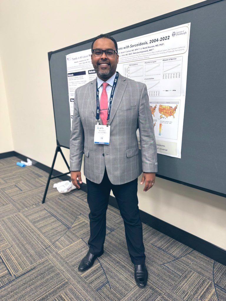 Excited to share our latest work, trends in all-cause mortality among Veterans with sarcoidosis, at #ATS2024 
#SarcoidosisResearch