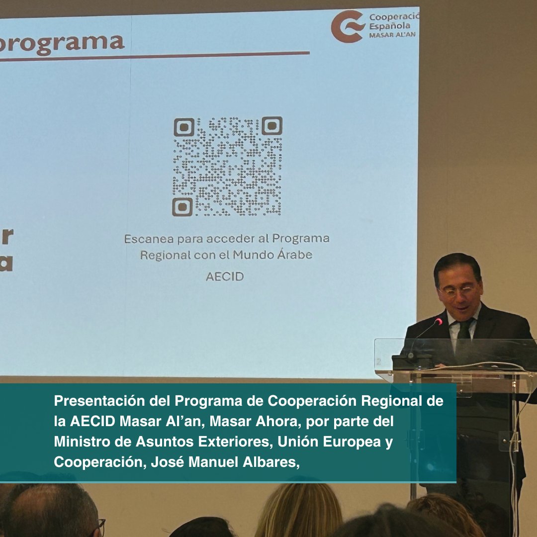 📣#FAMSI asiste a la presentación por parte del ministro de @MAECgob, José Manuel Albares, del nuevo programa de #cooperaciónregional de la @AECID_es con el mundo árabe, Masar Al’an, Masar Ahora. andaluciasolidaria.org/noticias/item/…