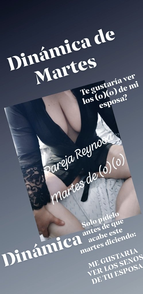 Dinámica de Martes de (o)(o)

Solo sigue las instrucciones en la fotografía y manda lo que dice por mensaje directo