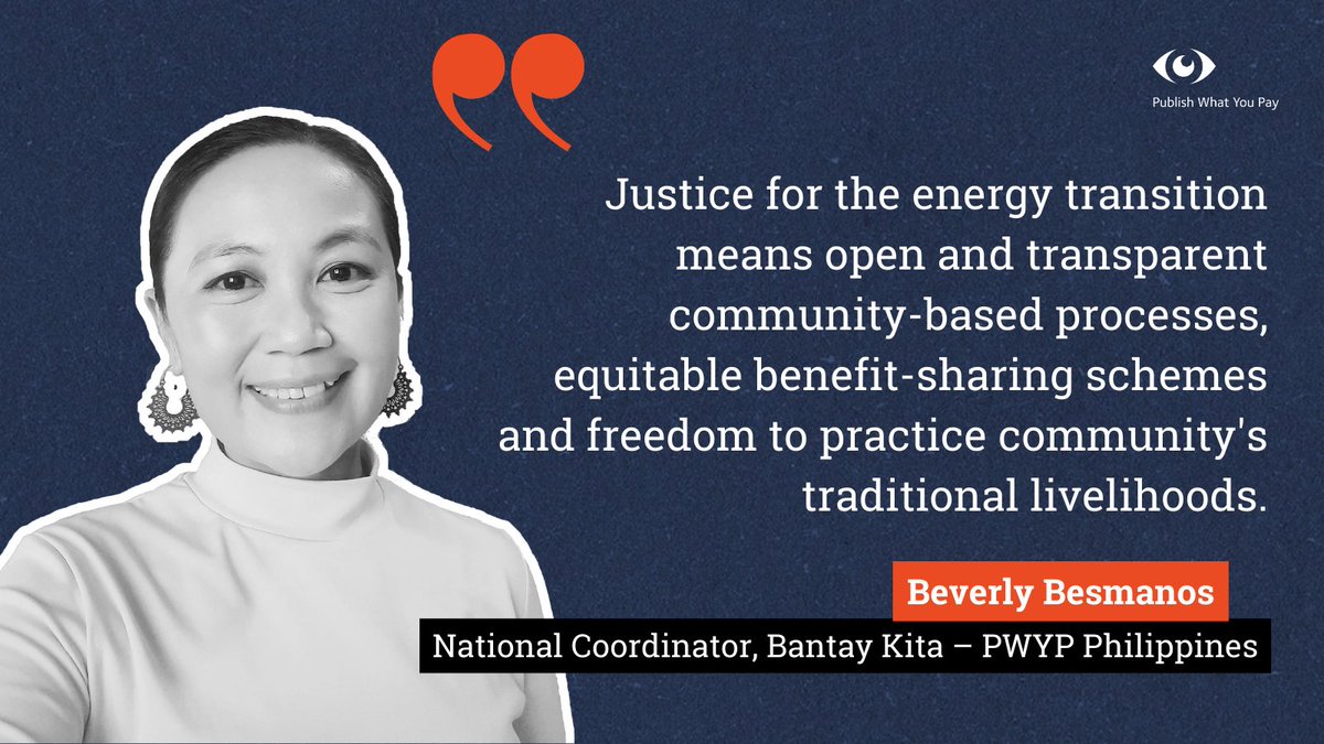News from @OECD Forum on Responsible Mining: @BantayKita /PWYP Philippines highlights its crucial work to empower communities to understand & use data for advocacy. This is how communities can hold #mining companies accountable. Read their report: pwyp.org/unearthing-tra…