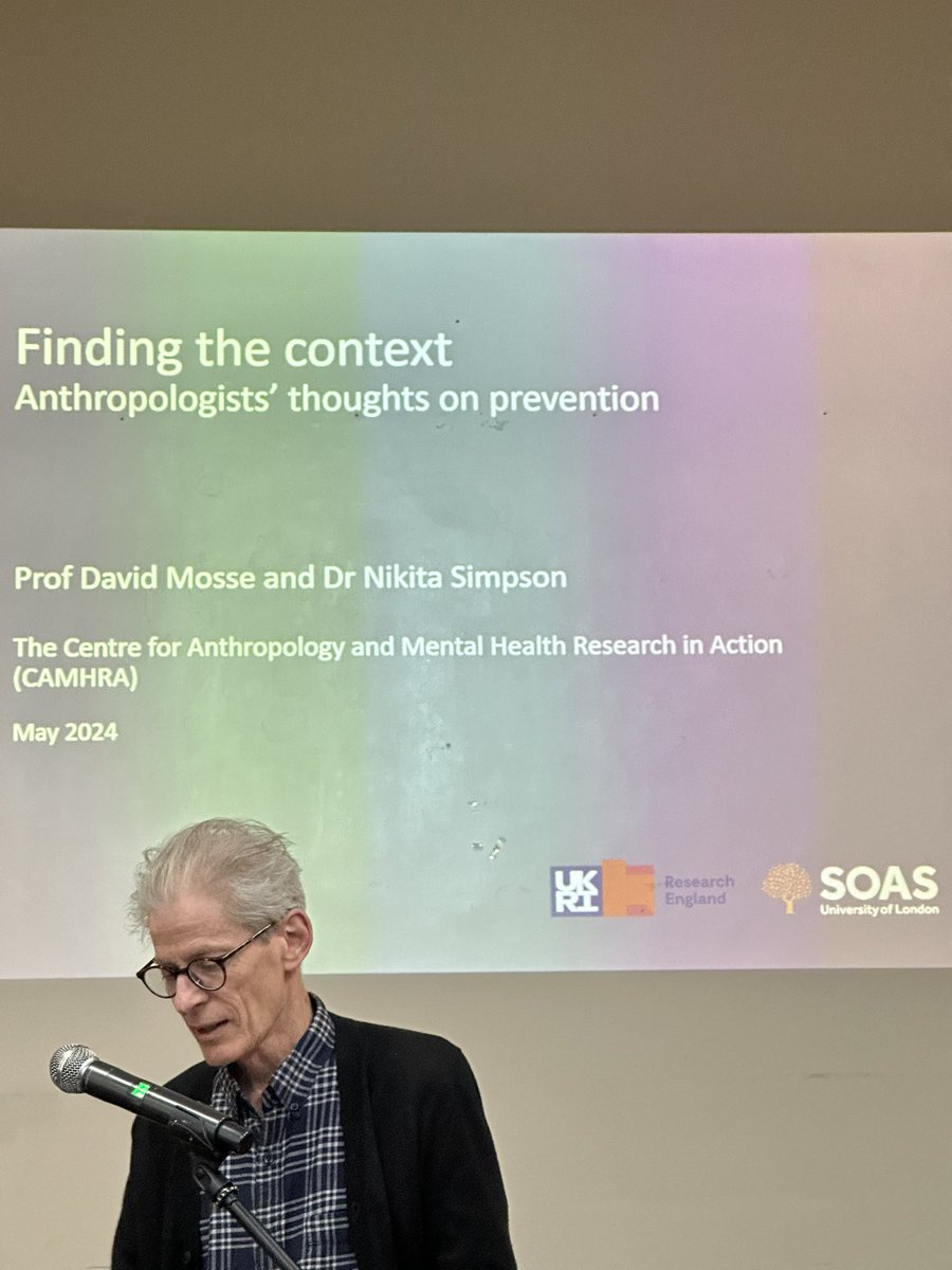 Understanding #PreventionEarlyIntervention through an anthropological lens. What a treat to hear from geniuses at @SOAS Because it’s all about people, how we relate, our value system and conceptualisation of health and wellbeing 🫶🏽 @CNWLNHS #CNWLtherapies