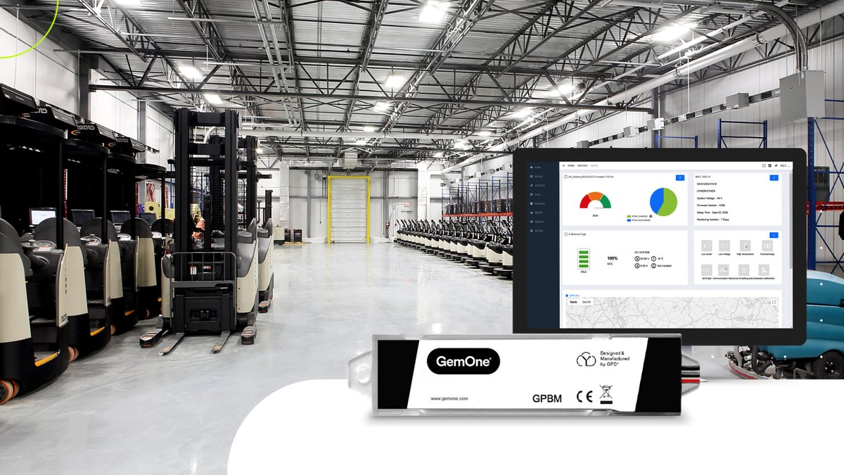 Optimise your battery-powered fleet with the battery monitoring solution from GemOne. 👇

Learn more about battery monitoring for material handling: gemone.com/en/battery-mon…

#MaterialHandling #GemOne #Telematics #FleetManagement #WarehouseSafety #IoT
#SafetyMatters #Battery