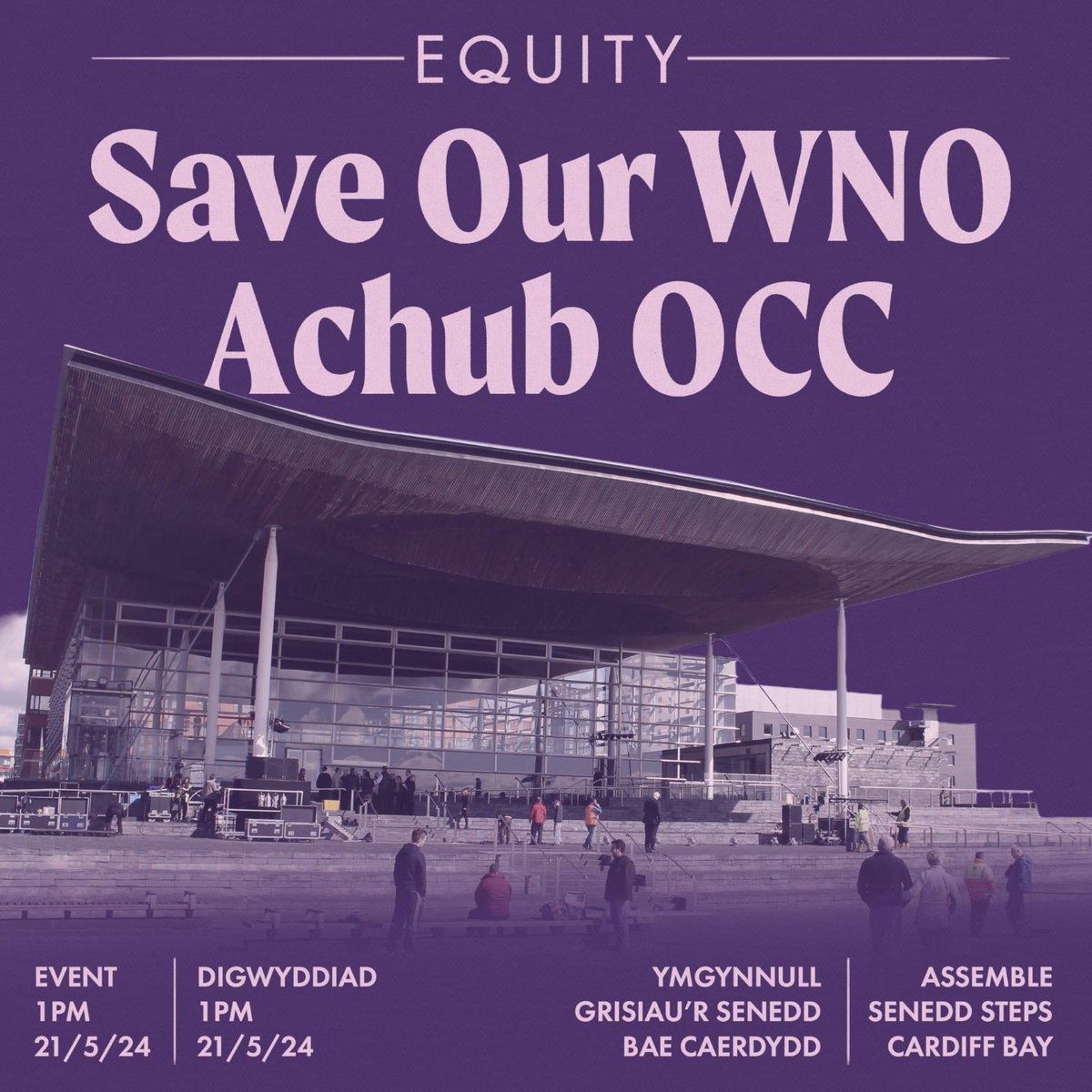 I’ve sung at more events than I could ever count - from Christmas carols at the local day care centre to the Proms (and a fair bit of opera too). But today’s gathering on the steps of @SeneddWales is probably the most important.  Let’s raise a shout to #SaveWNO