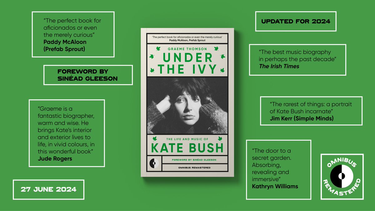 The first book to be remastered is Graeme Thomson's classic 'Under the Ivy: The Life and Music of Kate Bush' Under the Ivy has been updated for 2024 and it has a new foreword by @sineadgleeson. Details 🔗found.ee/omnibusremaste… #katebush #omnibusremastered