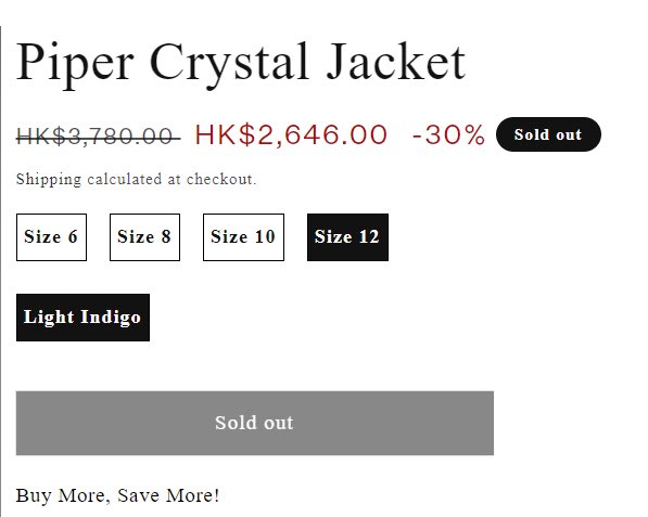 Jaket Piper Crystal yang dikenakan #PHARITA di bandara hari ini sudah habis terjual di website resmi brand ALLSAINTS ukuran 12.

#BABYMONSTER #파리타 #베이비몬스터