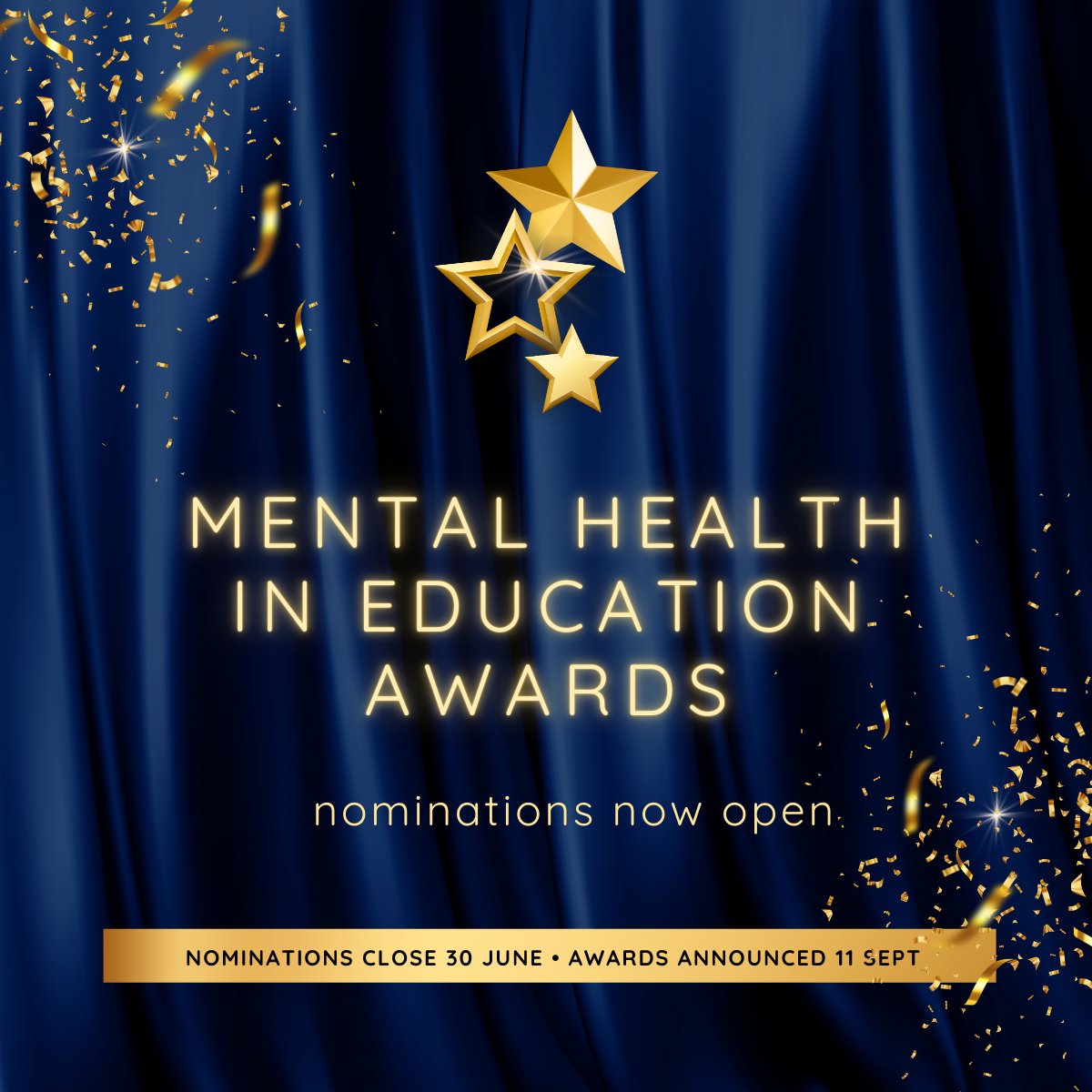 Have you made your nominations for our #MentalHealthInEducationAwards?
You are free to nominate more than one member in more than one category, so head over to our website and make your nomination(s) today! umhan.com/pages/awards

#StudentMentalHealth #UniMentalHealth #MHA #SMHM