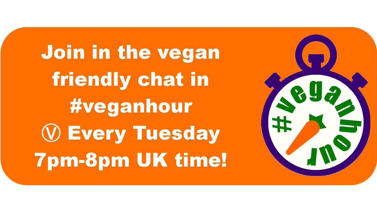 30 minutes left in Tuesday's #veganhour. Still plenty of time to join in the #vegan friendly chat! Ⓥ 🗨 🇻 🇪 🇬 🇦 🇳 🌱