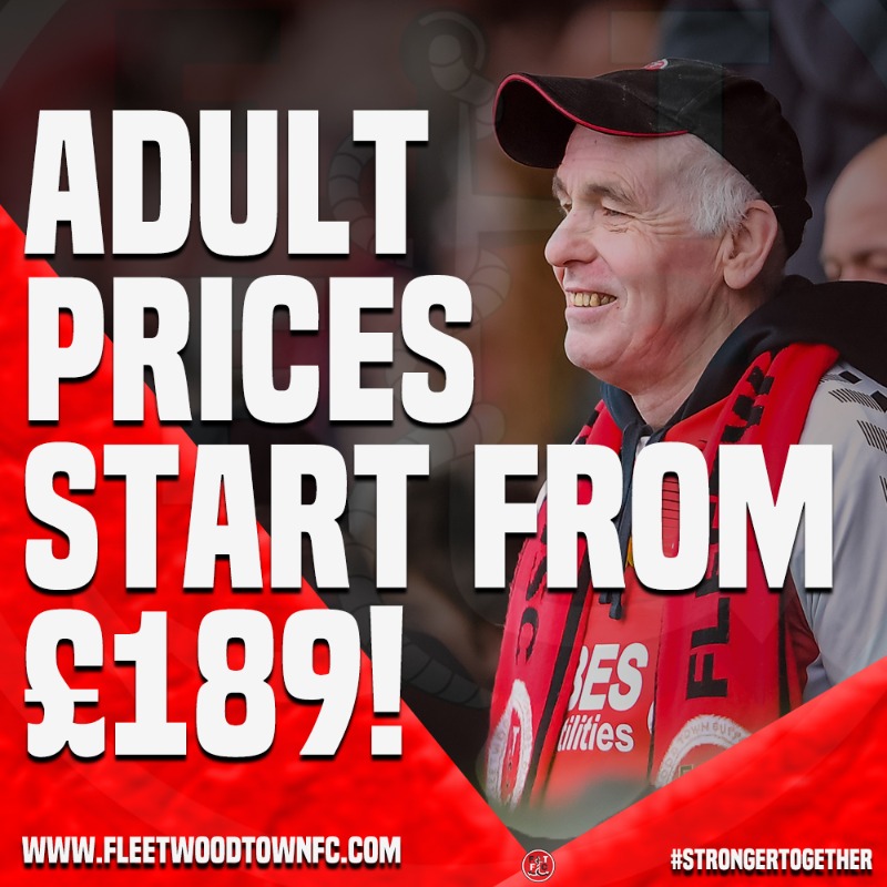 ftfc's tweet photo. 📢 ICYMI - 2024/25 Onward Cards are now on sale. 📢
With home games for adults starting from just £15.72 per game and just £2.17 for kids, take full advantage of the fantastic value and play your part in an exciting, new season! 🔴 ⚪
#AlwaysBeTogether