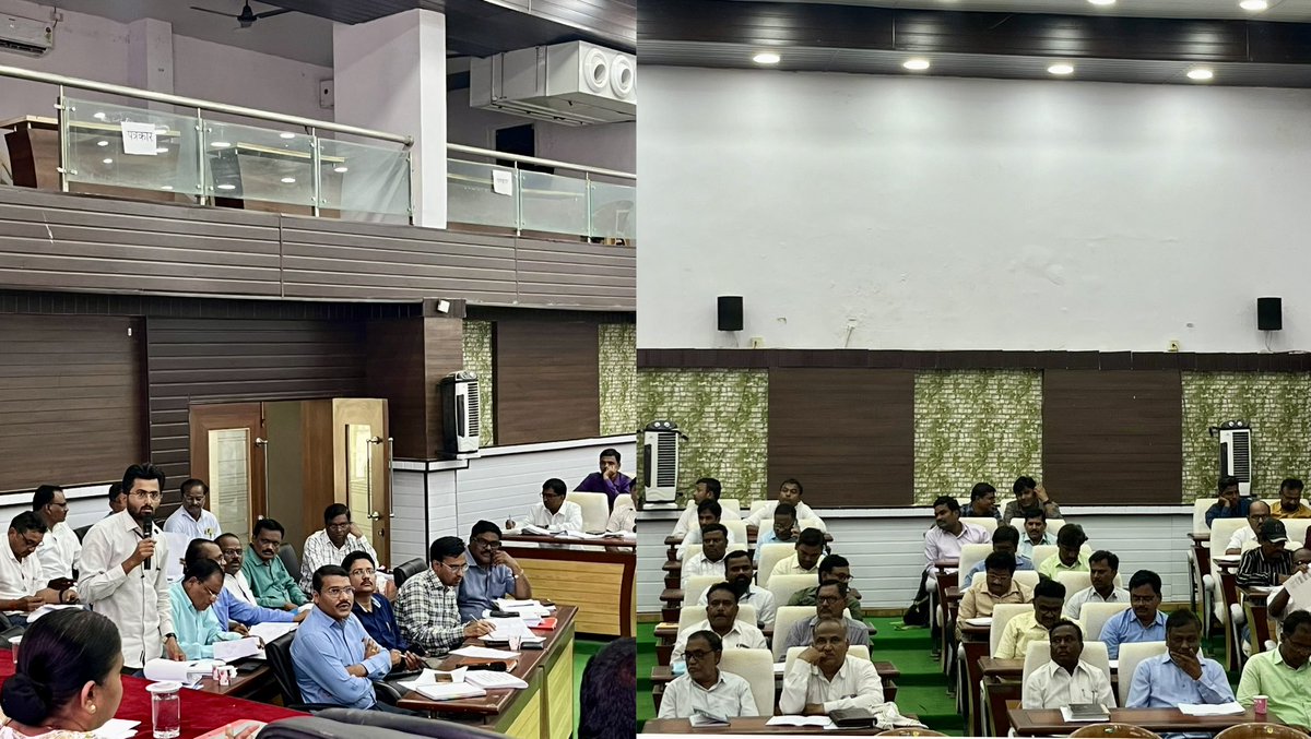 Monthly coordination meeting was held under the @Minal_IAS CEO zilla parishad with All BDOs, THOs, CDPOs, BEOs, EEs & Dy.engs of the blocks regarding transformation of work of various welfare programmes running through zilla parishad. Meeting happened at ZPs YC Sabhagruh.