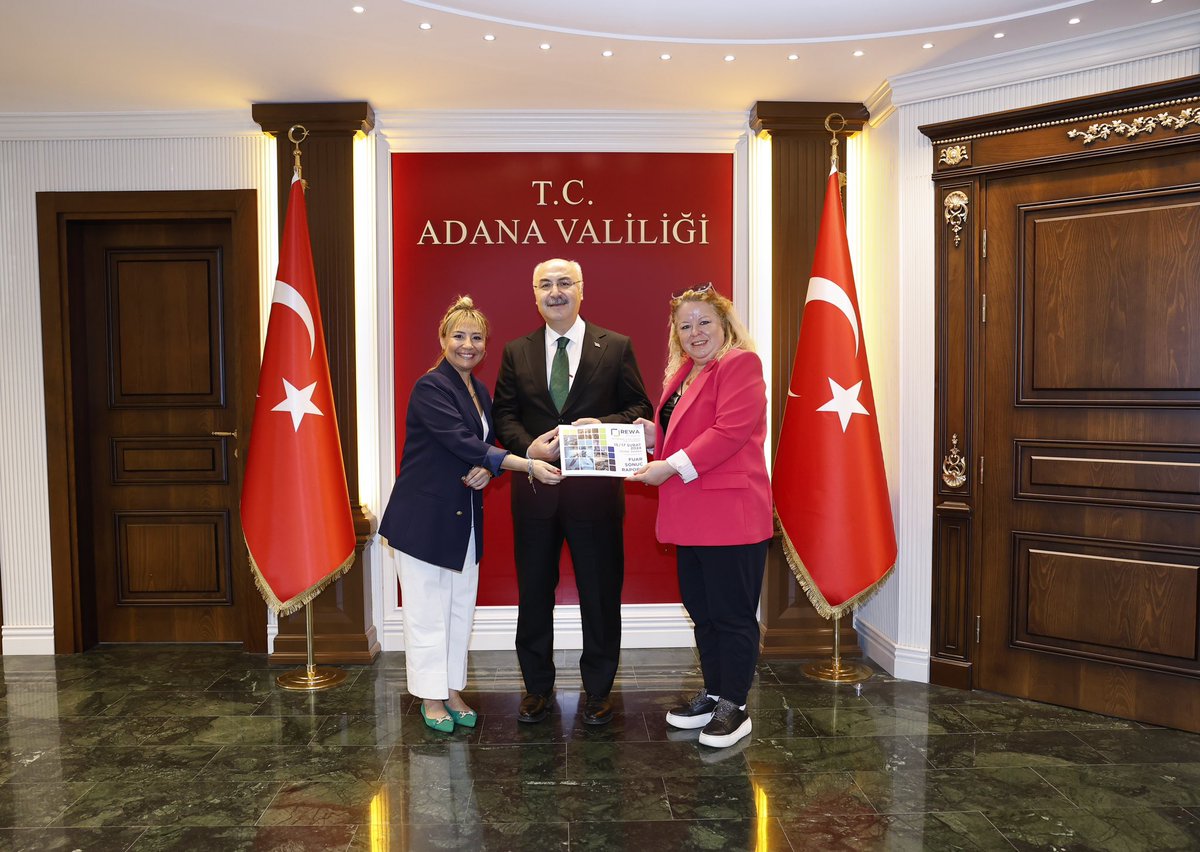 Valimiz Sayın @yskosger, REWA Anatolia İcra Kurulu Başkanı Ebru Can Güneş ile REWA Anatolia İcra Kurulu Başkan Yardımcısı Feraye Gürel’i kabul etti.