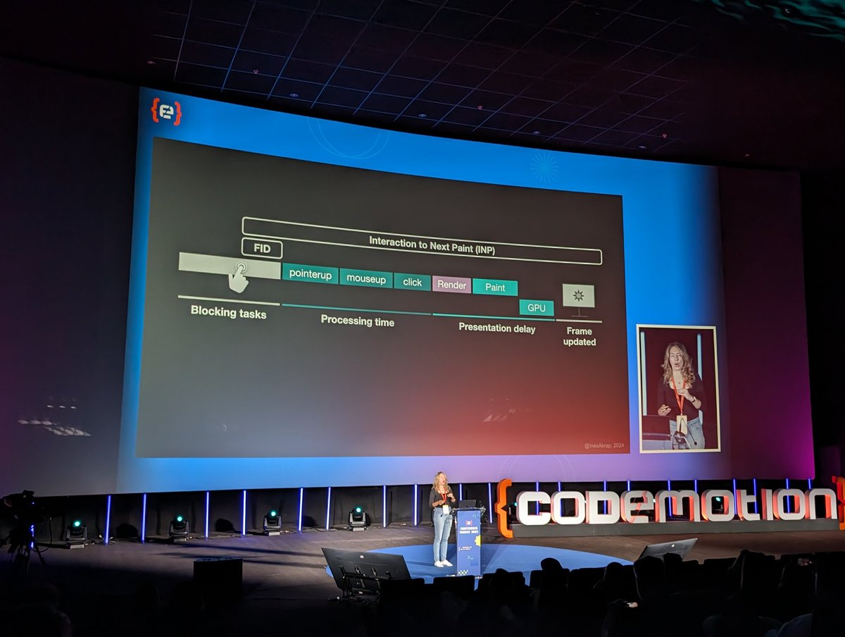 Carly Richmond (@carlylrichmond) on Twitter photo Great talk by <a href="/InesAkrap/">Ines Akrap</a> at #CodemotionMadrid24 diving into the nitty gritty details of Core Web Vitals, including the newly stable INP vital. I definitely need to check out the back/forward cache! Great talk by <a href="/InesAkrap/">Ines Akrap</a> at #CodemotionMadrid24 diving into the nitty gritty details of Core Web Vitals, including the newly stable INP vital. I definitely need to check out the back/forward cache!