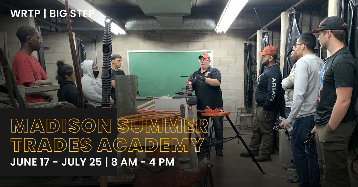 We have partnered with @OFSMadison to bring you the #Madison Summer Trades Academy, June 17 - July 25 🔥 Get #tradeindustry experience while receiving #RegisteredApprenticeship credit. Learn more about the program & its requirements: 🔗 wrtp.org/event/2024-sum… #Construction