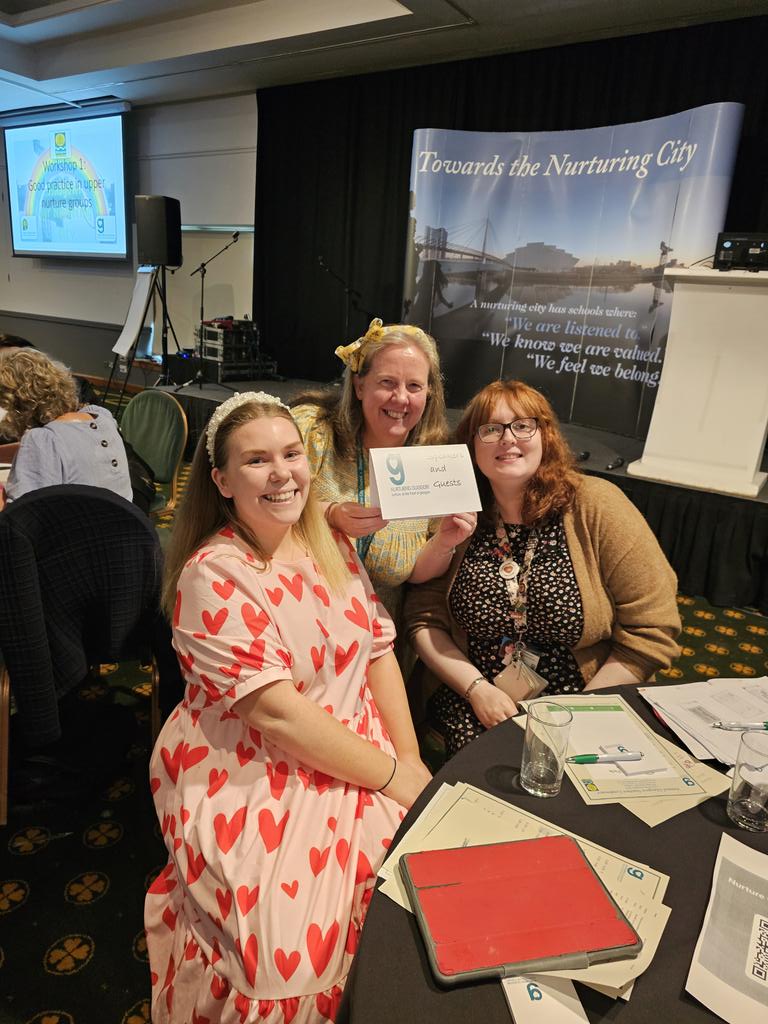 sandaigprimary's tweet photo. Miss McLean has had a great day at the @GlasgowNurture Conference and has lots of new information and jdeas. She also enjoyed presenting about upper nurture with Mrs Bannister from @StBenedictsPS and Miss Carroll from @SaintRochsPS #TowardsTheNurturingCity https://t.co/yQTmnLyjPF