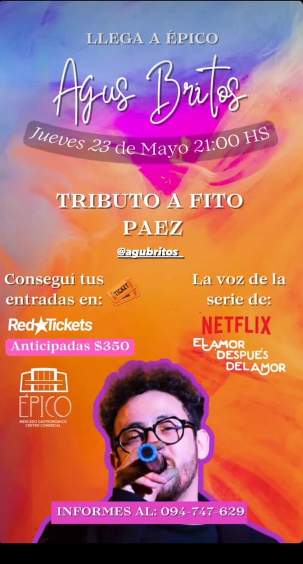 TurismoCanario's tweet photo. 🎶 TANGO Y TRIBUTO A FITO PÁEZ EN ATLÁNTIDA
🗓Martes 21 desde las 19 hs. está la Milonga Épica con clase y después baile.
🗓Jueves 23 a las 21 hs. hay Tributo a Fito Páez con la voz de la serie de Netflix, Agus Britos.
📍Epico, Calle Ciudad de Montevideo y 1, #Atlántida https://t.co/AIFZnBxPOV