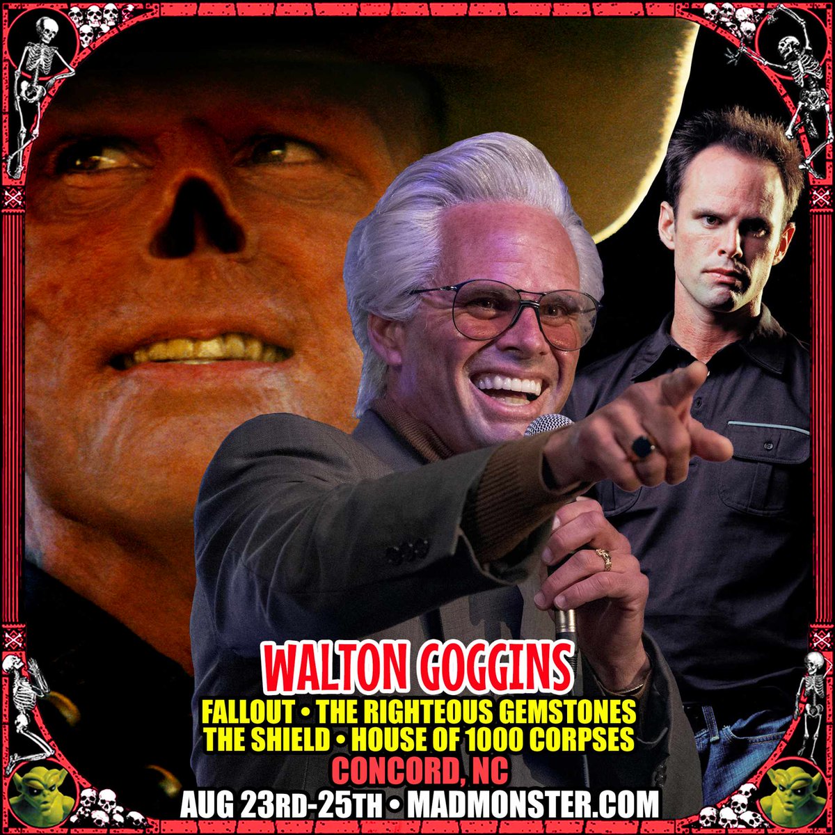 Meet the Ghoul from Fallout! Walton Goggins joins Mad Monster Expo in Concord, NC, Aug 23-25! Don't miss out! Tickets & photo ops on sale at madmonster.com/expo24/ #falloutprime #fallout #waltongoggins #theshield #nc #charlotte #therighteousgemstones