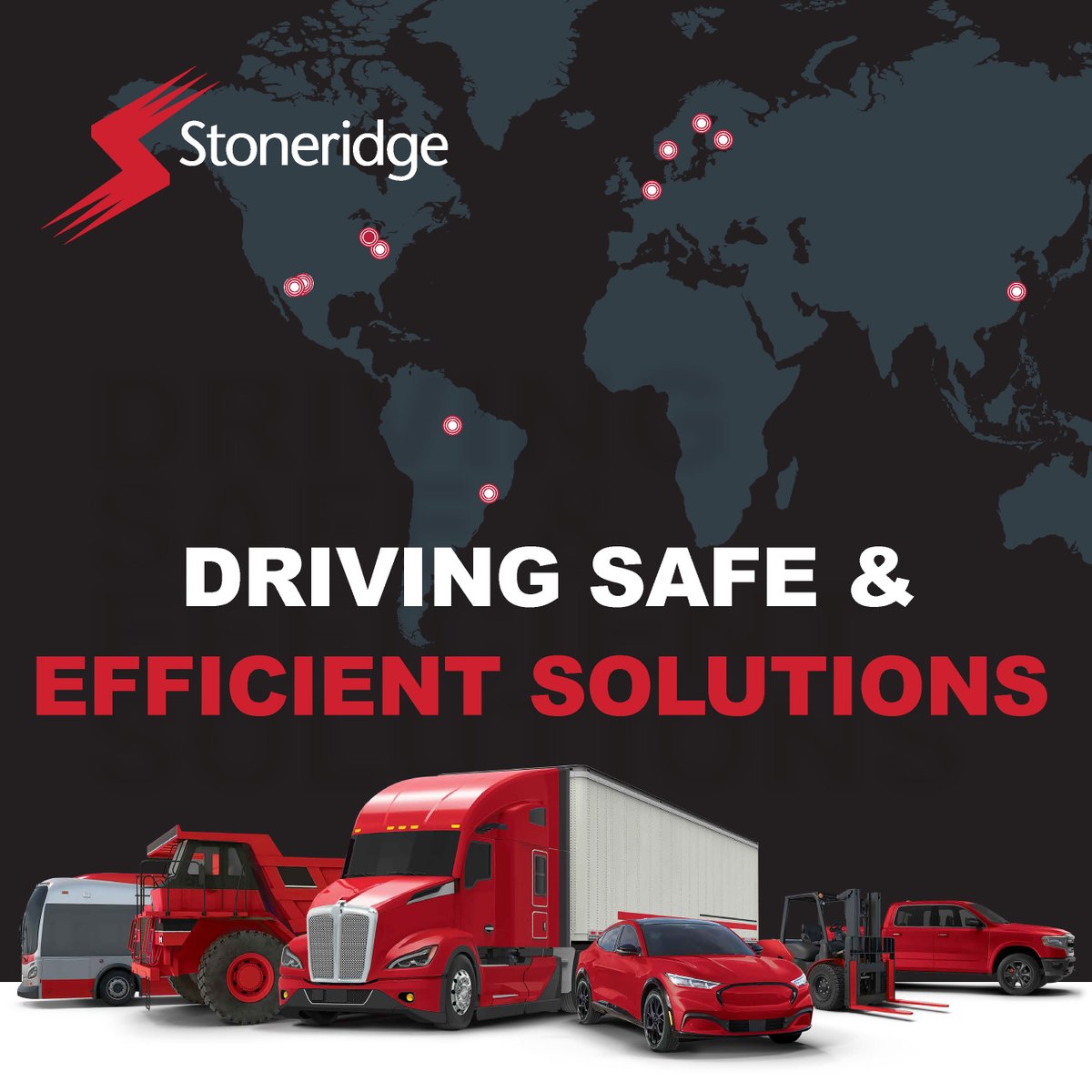 StoneridgeInc's tweet photo. Stoneridge is #MovingMobilityForward on a global scale, supplying the latest electronic systems and technologies to the world’s leading automotive, commercial vehicle, and off-highway vehicle manufacturers. https://t.co/kl8f8efRcn