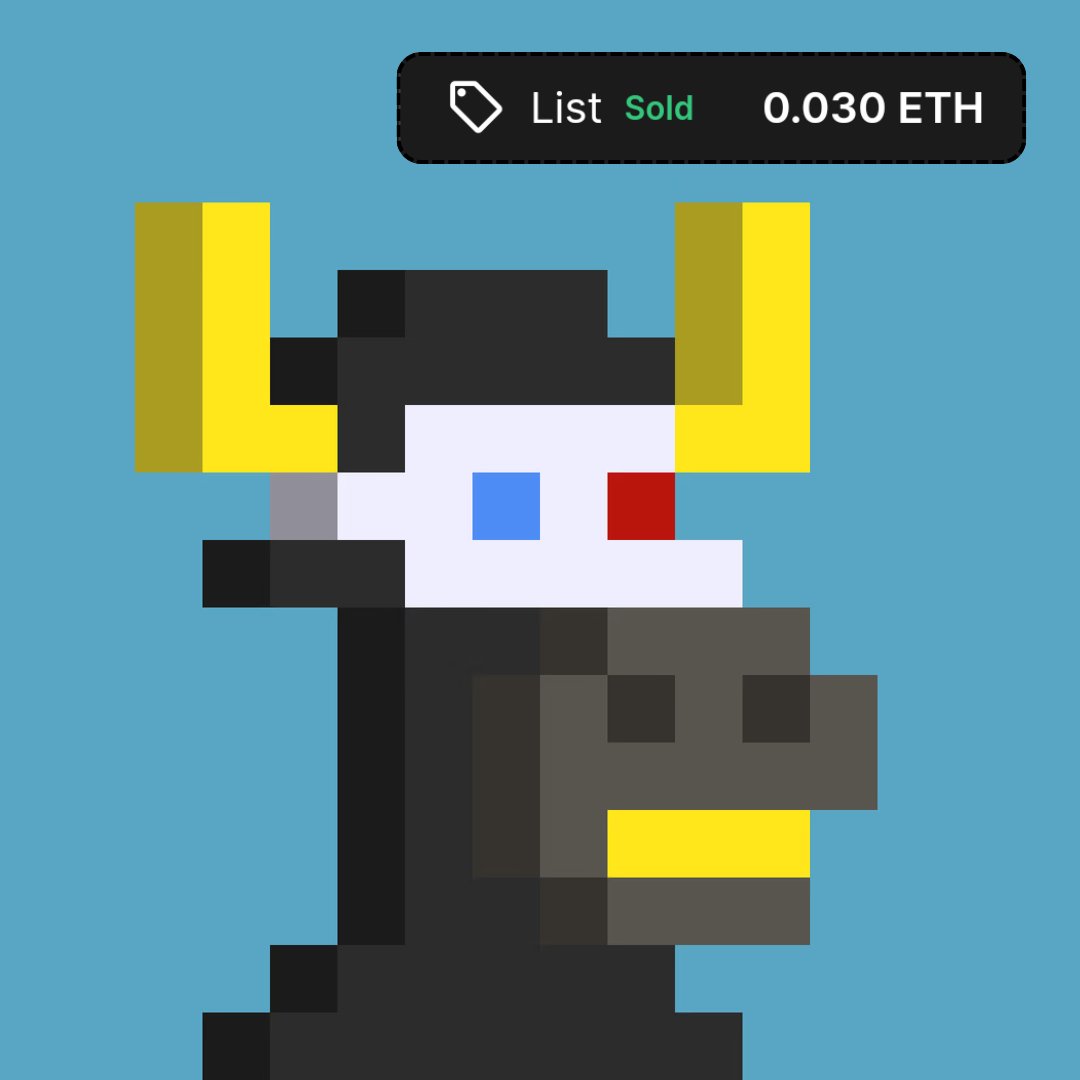 BlockyBulls's tweet photo. I am now taking the time to discover the collection and #BlockyBull #3577, the rarest, was sold for 0.03 ETH π€―
Stay Bullish Always! ππ©· https://t.co/uuRNuvARgC