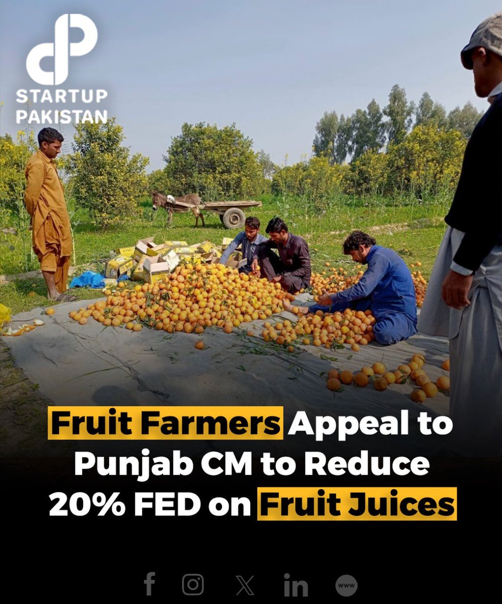 Pulp purchase from Sargodha, Rahim Yar Khan, Multan drop drastically in last one year due to federal government’s regressive tax policies

#Fruitfarmers #CMpunjab #fruitjuices