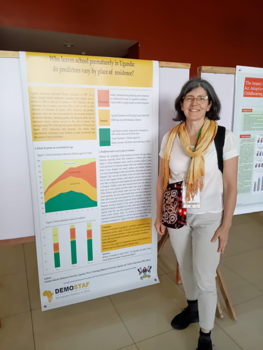 INEDEng's tweet photo. Today a poster by Christian Kakuba, Olivia Nankinga, @Makerere, and @GolazValerie, INED, on "Who Leaves School Prematurely in Uganda; Do Predictors Vary by Place of Residence?" was presented at the 9th Conference on #African #population. https://t.co/AJJpGCvNGj
