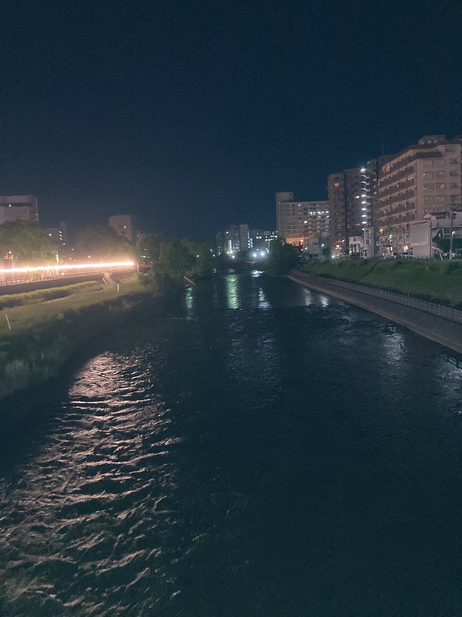 ほろ酔いで知らない街の知らない川を渡りながら、この川はもしかしたら北上川かな？ってなんとなく思ってGoogleマップ開いたら本当に北上川だったこと、地理の授業で日本の川をノートに克明に書いて練習（？）していた中学生の自分に伝えてあげたくなった。