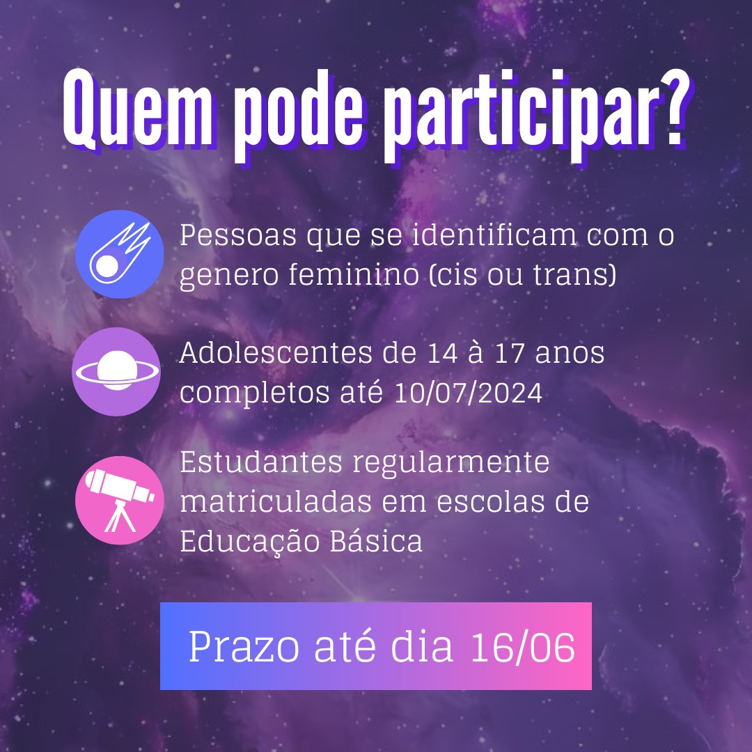 Astrominas_'s tweet photo. Quem pode participar da 5ª edição do ASTROMINAS ? Veja resumo abaixo! Detalhes em nosso site: https://t.co/IVyIxN7jNx https://t.co/TVo9buT0hP