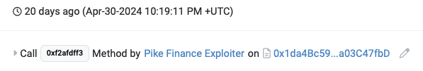 FortaNetwork's tweet photo. On April 30th, a hack on @PikeFinance resulted in the loss of $1.6M 🚨

The exploit stemmed from an earlier USDC vulnerability and flawed contract upgrades. 

Forta detected the exploit before draining.  All funds could have been saved 🔓 https://t.co/tWOvtbpZXN