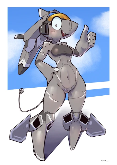 久々にエアロモーフのお絵描きラプターちゃん!#aeromorph 