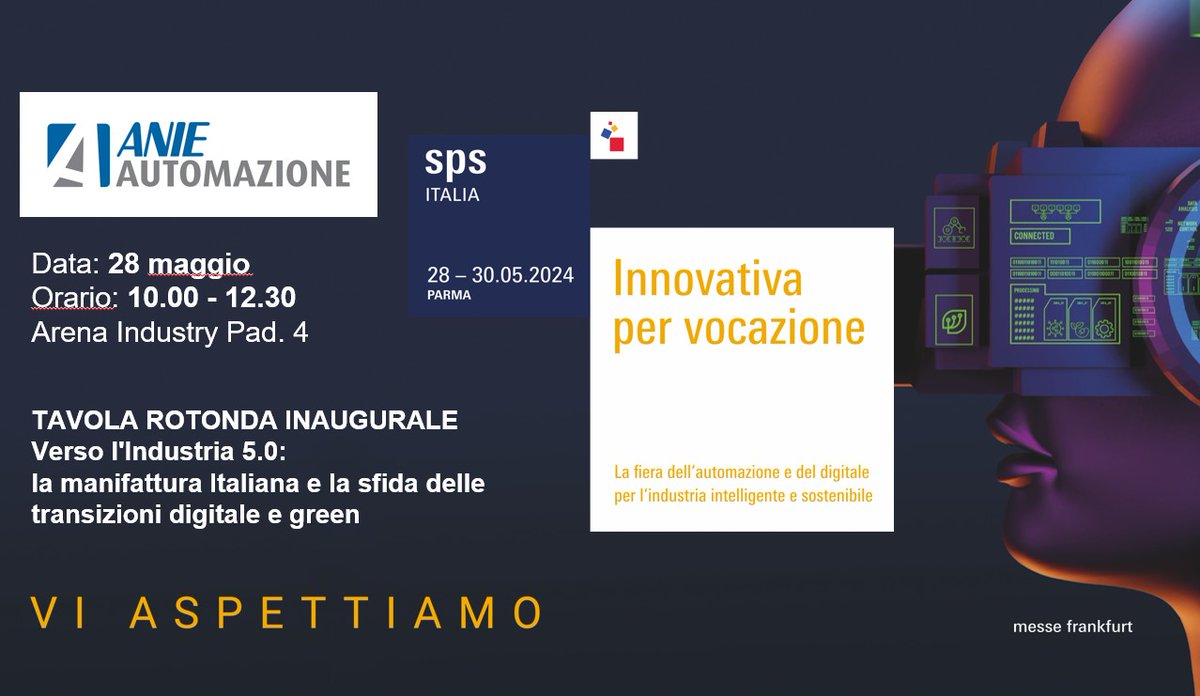 Il 28 maggio alla plenaria di apertura della fiera <a href="/spsitalia/">SPS Italia</a> il ns Presidente A. Bianchi farà il punto sull'andamento del comparto dell'automazione industriale e sulle future evoluzioni #Osservatorio2024
📍Fiere di Parma - Arena Industry Pad. 4
🎫spsitalia.it/it/visita-spsi…