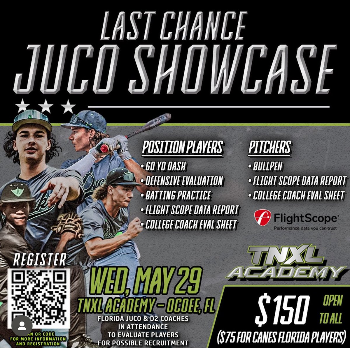 Next Wednesday! Be there to be seen in front of top notch JUCO and D2 coaches! More info and registration here:

forms.gle/6Fo532VTExgxwX…

#jucobaseball #recruitment #D2baseball #floridabaseball