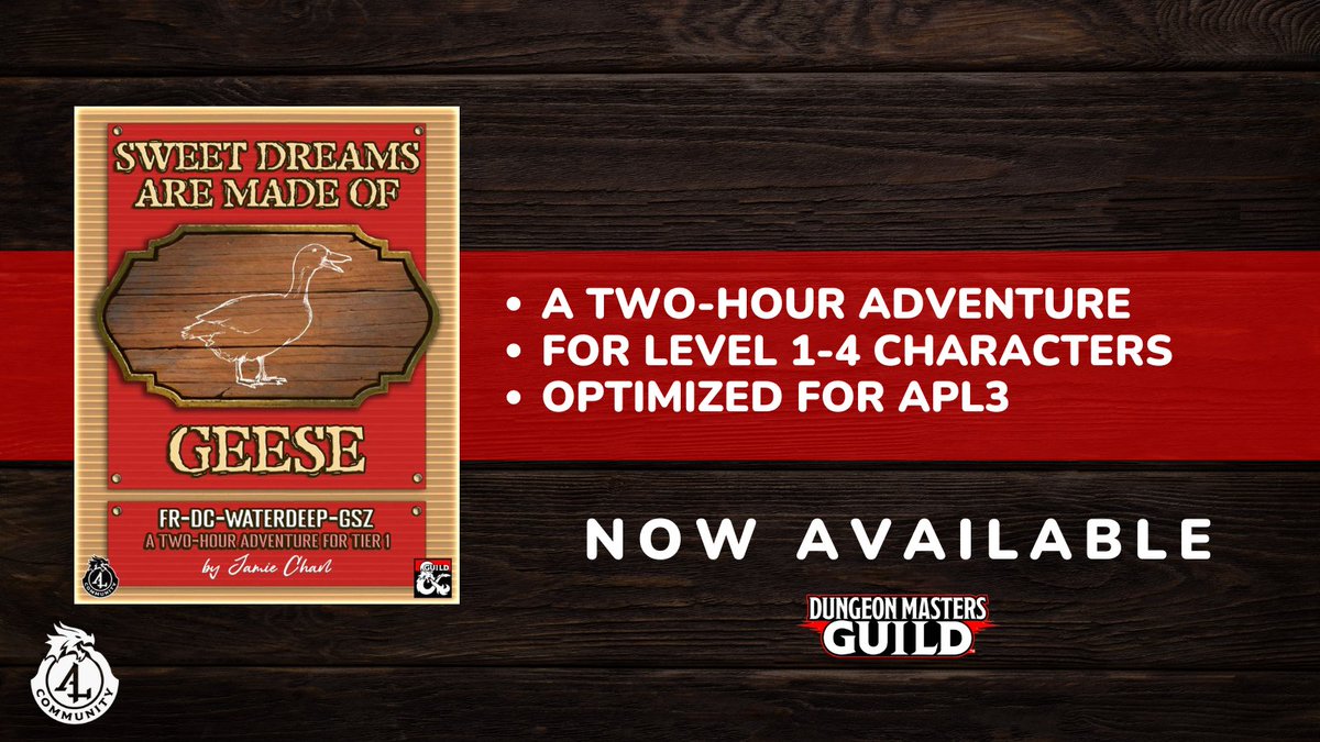 Sweet Dreams are Made of Geese by Jamie Chan is available now! Get it here: tinyurl.com/yb3e569c A (Goosey) Waterdeep Escapade #dnd5e #dungeonsanddragons