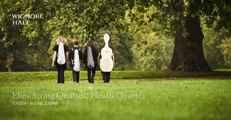 wigmore_hall's tweet photo. The @heathquartet join the Elias String Quartet for Mendelssohn's Octet this June at Wigmore Hall as part of their series exploring the composer's string quartets 🎻
