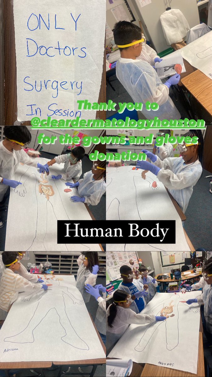 CKLA 2nd grade Dual Language @ErmelES_AISD CKLA-Human Body Pausing Point @OppCulture @cleardermatologyhouston thank you for the donations. Future surgeons @angelicaacano @Amplify