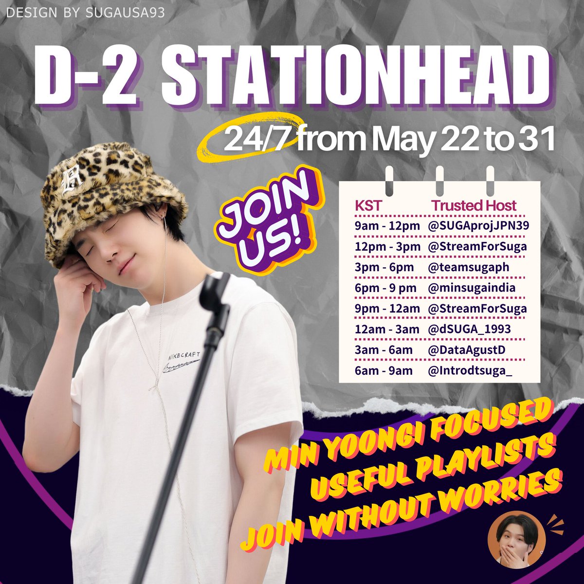 Get ready to honor the King ⚔️ Agust D 'D-2' 4周年を一緒にお祝いしましょう! 5.22~5.31までSTATIONHEAD 24時間 'D-2' Streaming Partyに参加して､全ての象徴的なトラックを追体験しましょう 🎧 stationhead.com/streamforsuga HAPPY ANNIVERSARY D-2 #4YearsWithD2 AGUST D DYNASTY